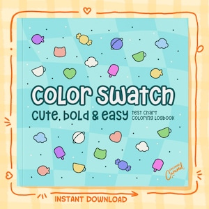 Blank Color Swatch Charts, Instant Download Printable Digital PDF Sheets, DIY at Home Palette For Coloring Books, Pages and Illustrations