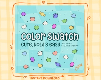 Blank Color Swatch Charts, Instant Download Printable Digital PDF Sheets, DIY at Home Palette For Coloring Books, Pages and Illustrations
