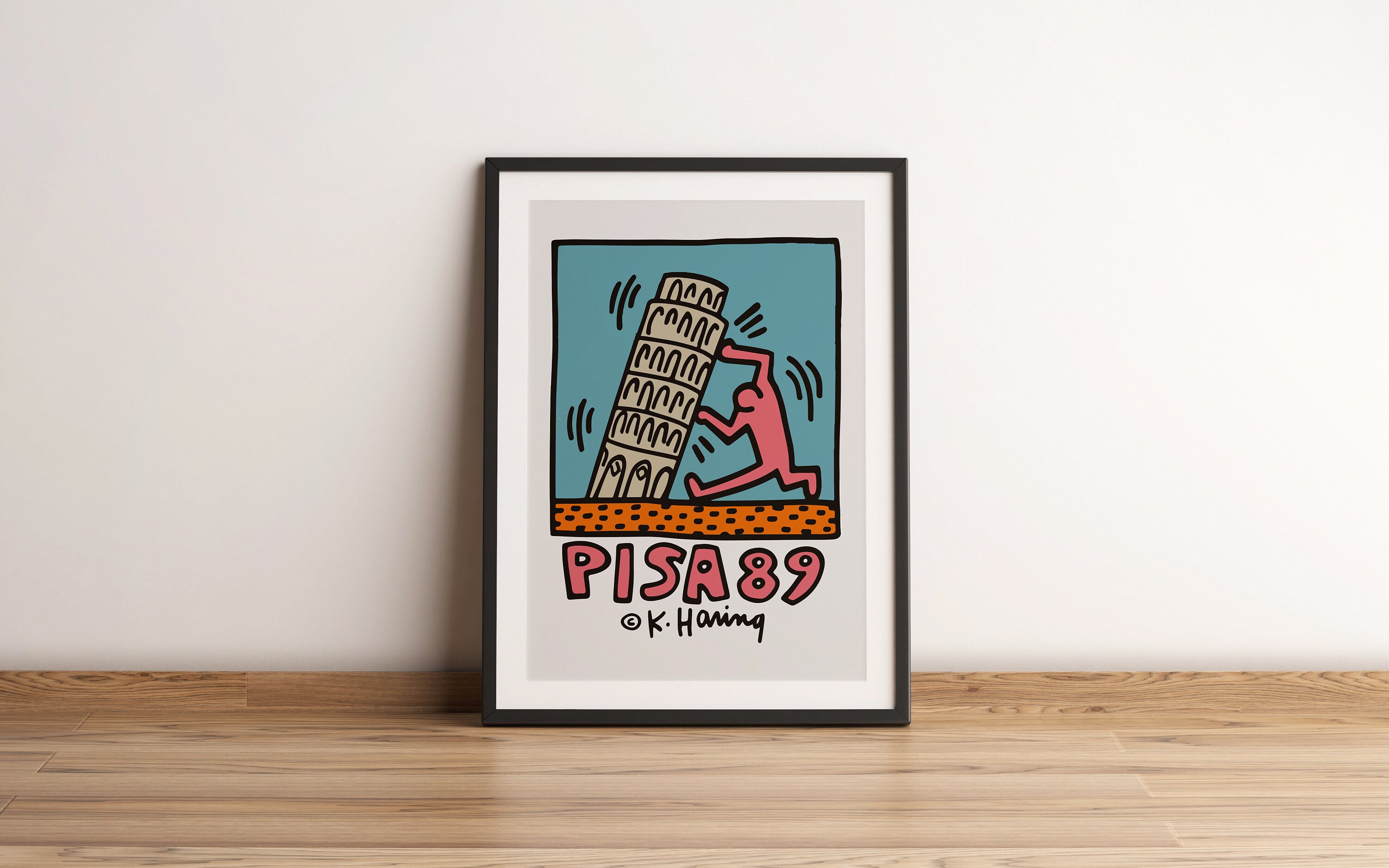 Keith Haring Print Pisa 89 Poster Keith Haring Poster - Etsy