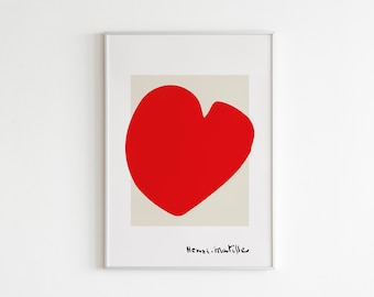 Matisse Print , Henri Matisse Art Exhibition Poster , El Corazón , Descarga digital Art Print