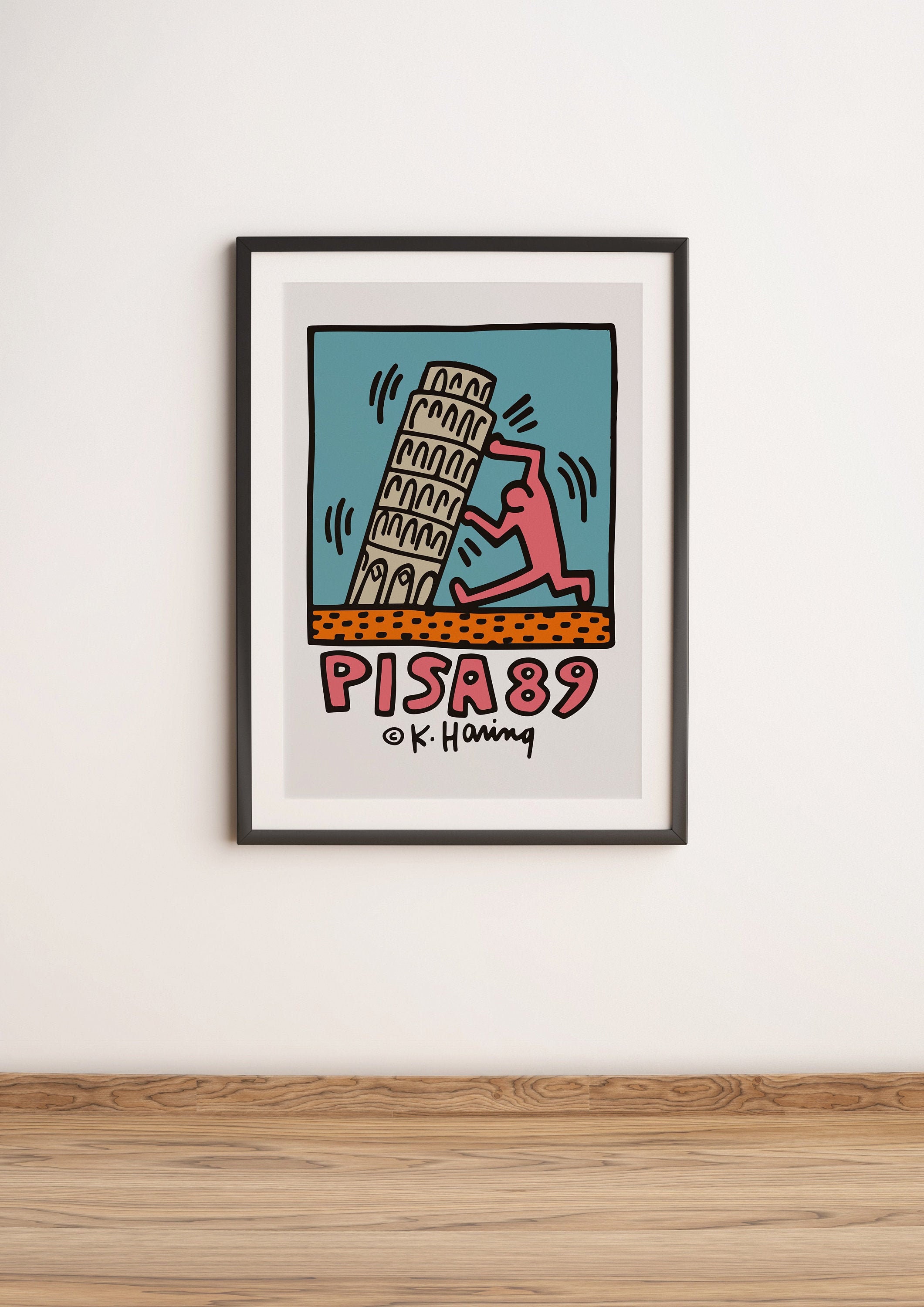 Keith Haring Print , Pisa 89 Poster , Keith Haring Poster , Keith ...