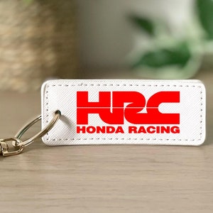 Porte-clés personnalisé HRC - Cadeau motard - Porte-clés motard - Porte clés moto - Honda HRC - Idée cadeau motard - Porte clé motard