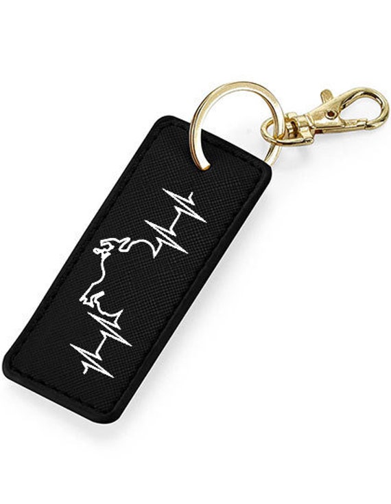 Porte-clés personnalisé battement de cœur Enduro - Cadeau motard - Porte clés moto - Porte clé personnalisé moto - Porte clé pour moto