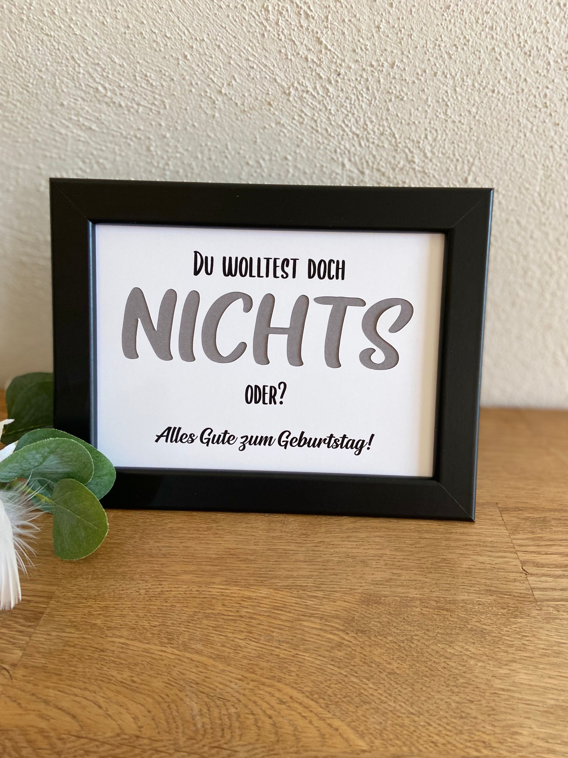 Geldgeschenk Geburtstag Du wolltest doch NIX oder Etsy