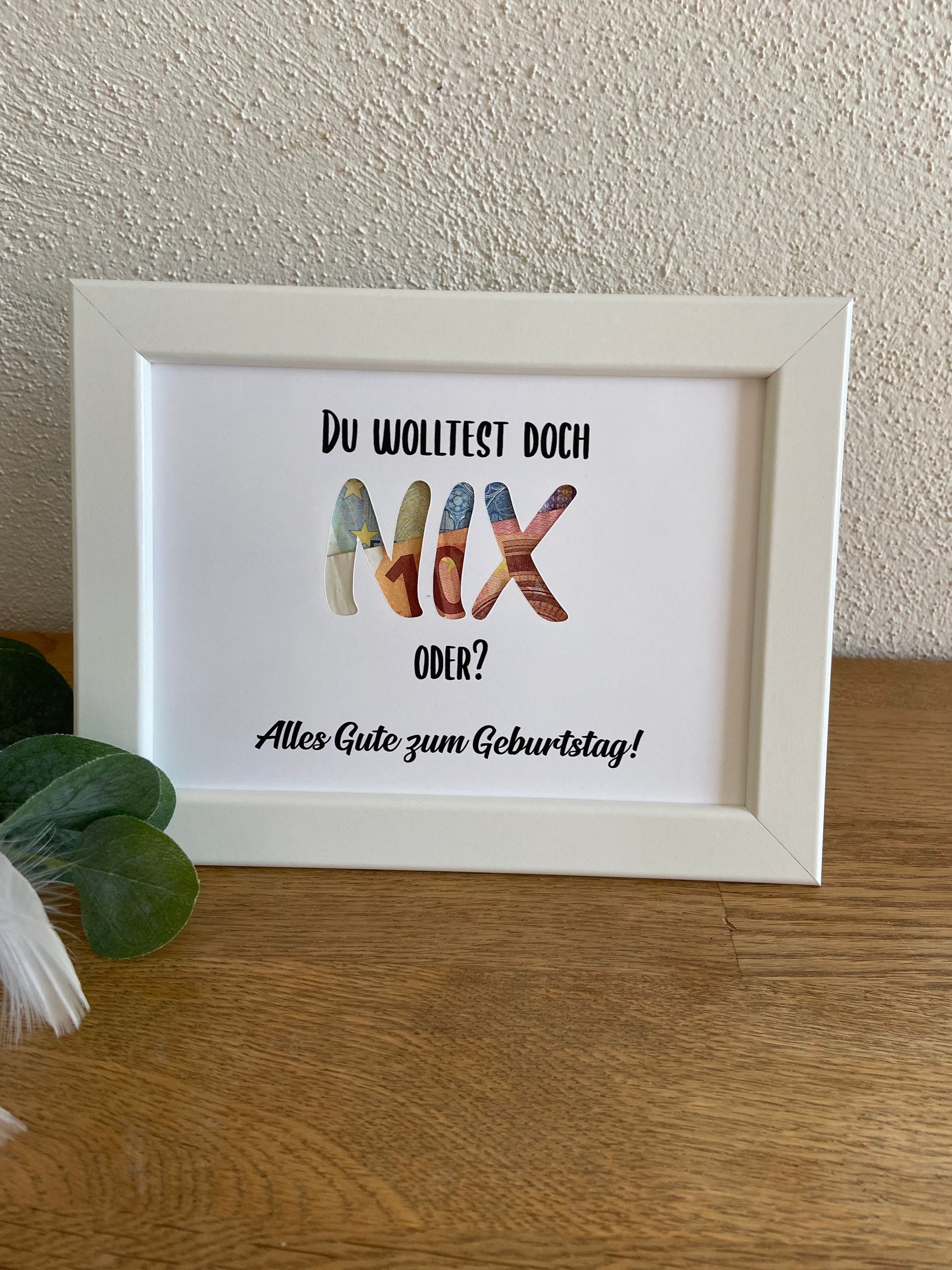 Geldgeschenk Geburtstag Du wolltest doch NIX oder Etsy.de