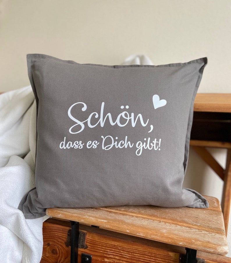 Oreiller Heureux que tu existes Housse de coussin housse de coussin imprimé cadeau image 1