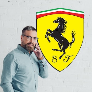 Letrero de metal de Ferrari para pared / Letreros grandes / Decoración de garaje / Arte de automóviles / Regalos para amantes de los automóviles / Se aceptan pedidos personalizados / Envío gratuito en EE. UU.