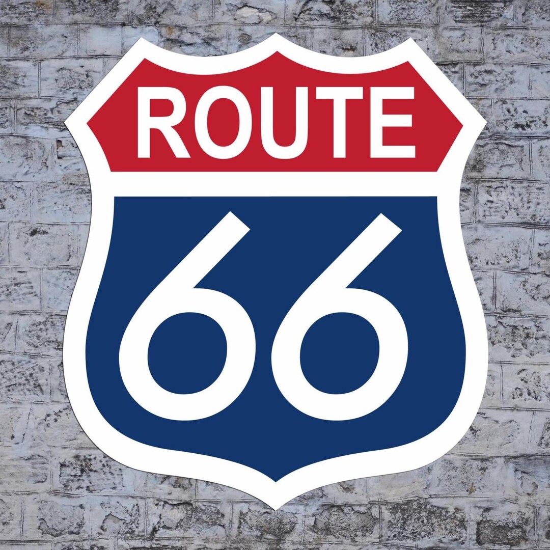 Large Vintage Metal Sign – Route 66 Aluminum Wall Art up to 38" - Etsy