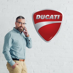 Ducati Motorcycles Large Wall Sign / Ideal For Man Cave Or Garage / Cars / Motorcycle / Free Shipping