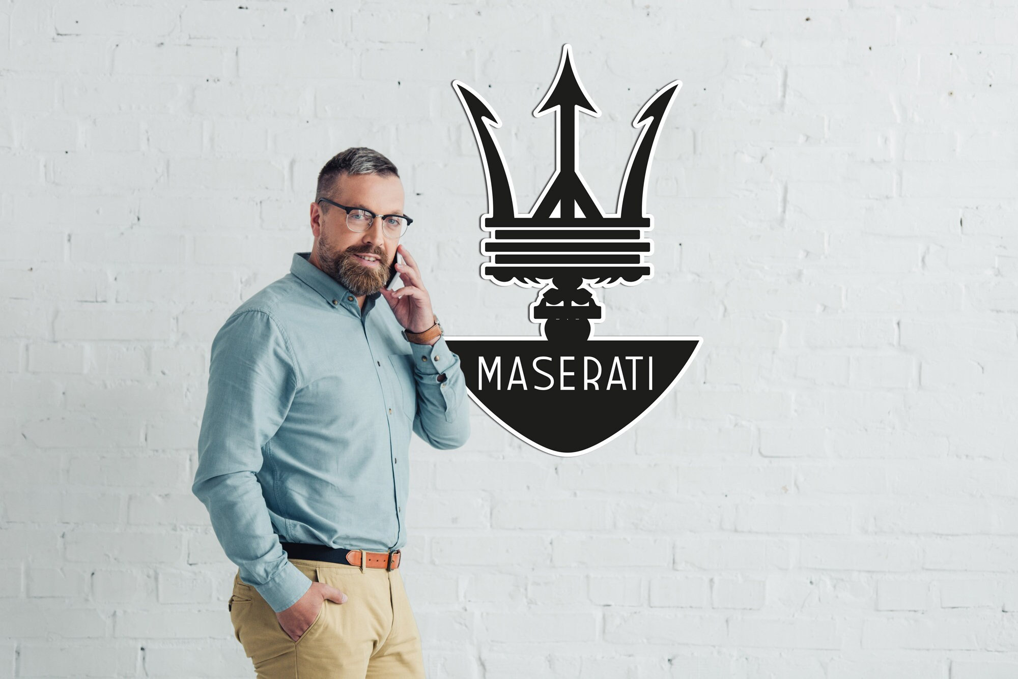 TRiDENT サイン入りキャンバス Large Metal Maserati Trident Wall Sign: Man Cave Garage Decor - Etsy