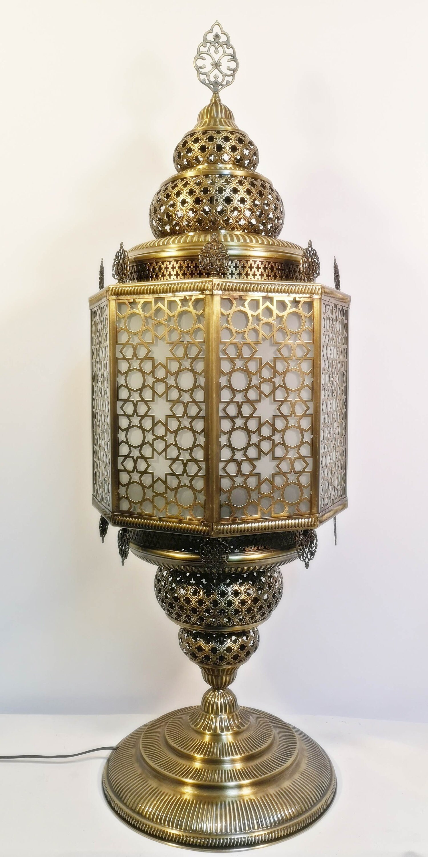 Authentic Turkish handmade decorative Brass corner lamp floor Etsy