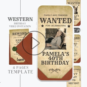 adult western birthday invitation template, editable country birthday invitation, cowboy birthday invite, cowgirl birthday invite, WB2