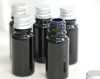 Miron Glass Bottles: 10 ml, Aluminum Cap, Essential Oil & Serum Safe (Set of 5)
