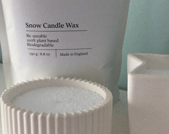 Snow Candle Wax: 100% Plant Based Reusable Candle