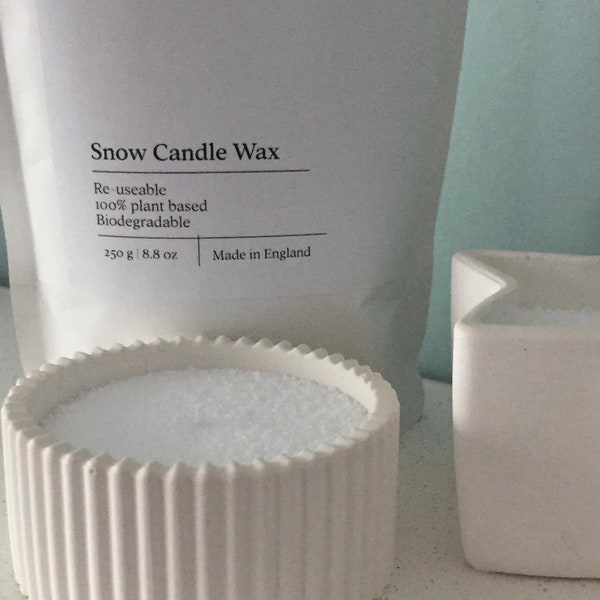 Snow Candle Wax: 100% Plant Based Reusable Candle