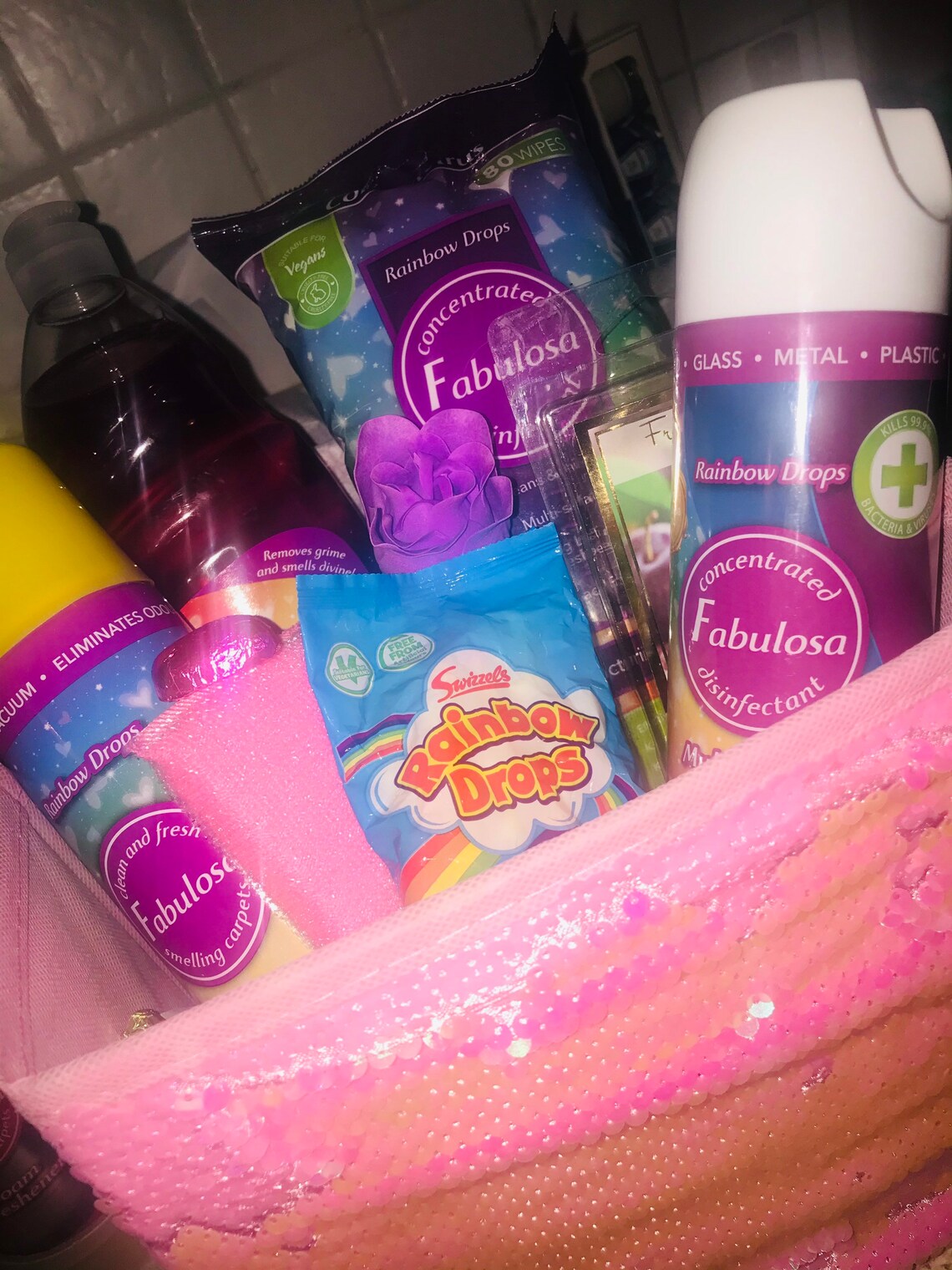 FABULOUSA RAINBOW DROPS cleaning hamper Hinch inspired Etsy