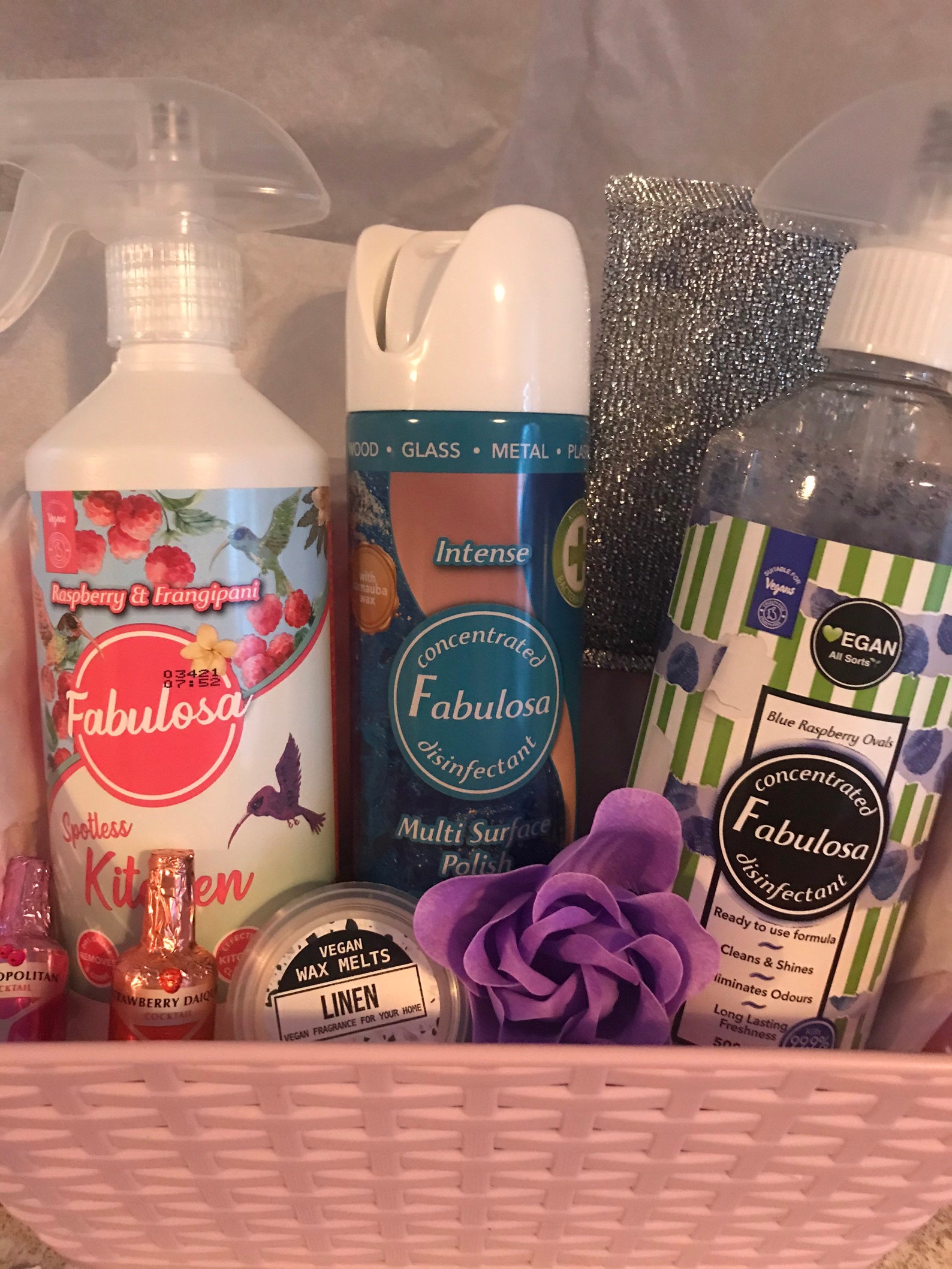 Fabulosa cleaning hamper Blue/purple theme ..Mrs Hinch just Etsy.de