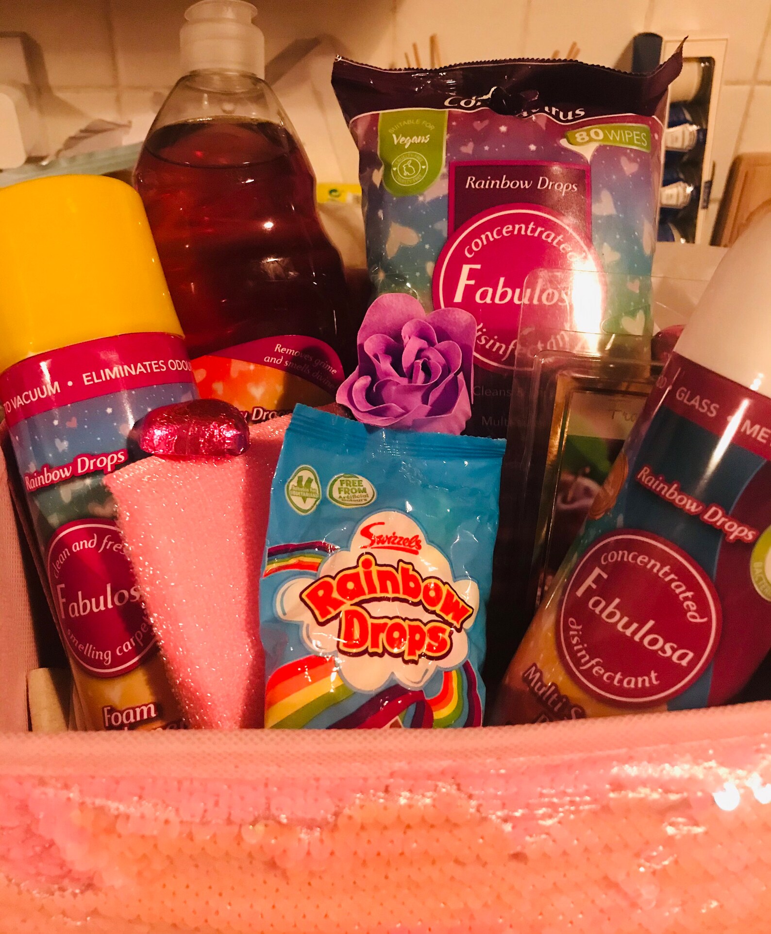 FABULOUSA RAINBOW DROPS cleaning hamper Hinch inspired Etsy