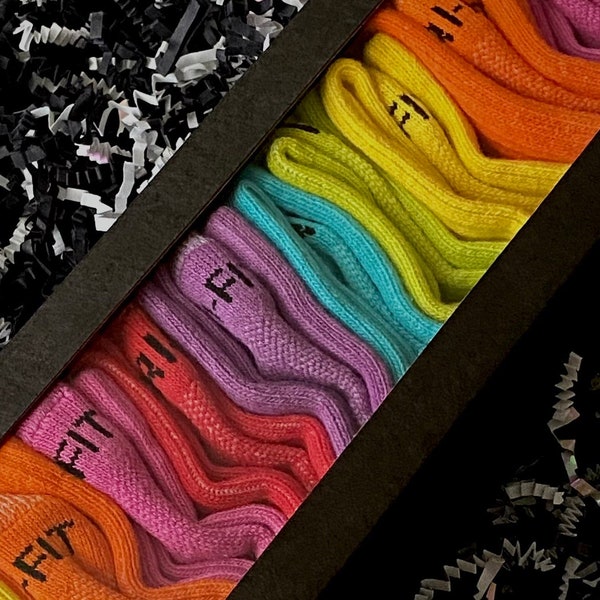 1-Pair (NEON COLLECTION) Hand Dyed Nike Everyday Plus Cotton Cushioned Dri-Fit Crew Socks