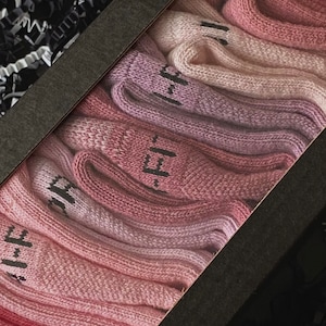 6-Pairs (MONOCHROME COLLECTION) PINK Hand Dyed Nike Everyday Plus Cotton Cushioned Dri-Fit Crew Socks