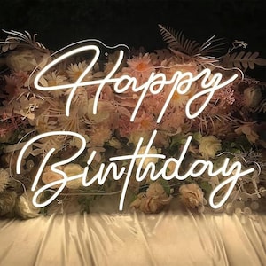 Alles Gute zum Geburtstag Leuchtreklame, Benutzerdefinierte Leuchtreklame, Geburtstag Leuchtreklame, LED Leuchtreklame, Leuchtreklame Licht, Geburtstagsparty Dekor, Party Dekor Wandkunst