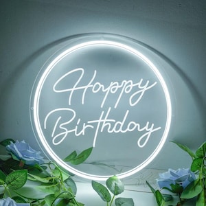 Benutzerdefinierte alles Gute zum Geburtstag Neon Zeichen, Geburtstag Neon Zeichen, benutzerdefinierte Neon Zeichen, LED Neon Zeichen, Neon Zeichen, Neon Zeichen Licht, personalisiertes Geschenk