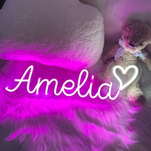 Custom Name Neon Sign For Bedroom, Kids Bedroom Neon Sign, Neon Name Sign, Neon Sign, Neon Sign Light, Home Decor, Wall Decor, Custom Gift