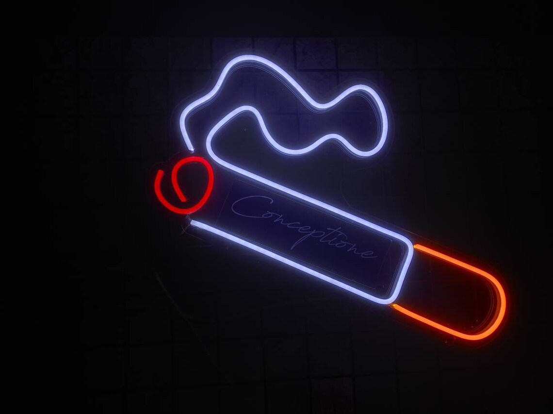 Smoke : custom neon sign for home decor and shop decor | Etsy