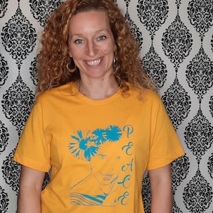 Peace T-Shirt - Ukranian Sunflower Vinok Crown - Fundraiser