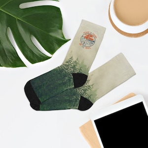Peace Is Found On The Trail Socks | Hike Sock | Camp Sock