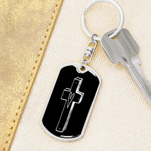 Christian Cross Keychain | Christian Cross For Men | Bible Verse Keychain | God&#39;s Love Keychain