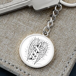 Prayer Keepers Guardian Angel Keepsake Keychain | Guardian Angel Pendant | Guardian Angel Keychain | Guardian Angel Gift