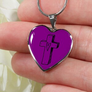Beautiful Trust in the Lord Heart Necklace | Custom Christian Necklace | Christian Necklaces For Women | Cross Necklace | Christian Jewelry