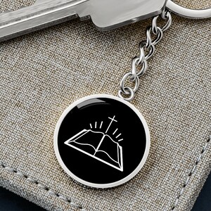 1 Chronicles 16:11 Christian Key chain | Bible Key chain | Cross Key chain | Bible Verse Key chain | Christian Key Ring