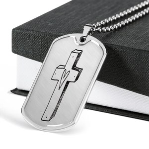 Trust in the Lord Christian Dog Tag Necklace | Christian Necklace | Bible Verse Necklace | Cross Necklace
