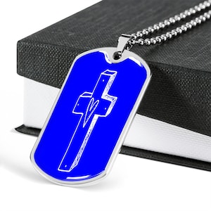 God&#39;s Love For You Dog Tag Necklace | Christian Dog Tag Necklace | Bible Verse Necklace | Heart & Cross Dog Tag