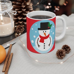 Snowman Coffee Mug | Christmas Coffee Mug | Christmas Snowman Mug | Winter Coffee Mug