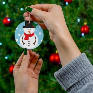 Snowman Ornament | Snowman Christmas Ornaments | Snowman Christmas Decor | Christmas Ornaments Handmade