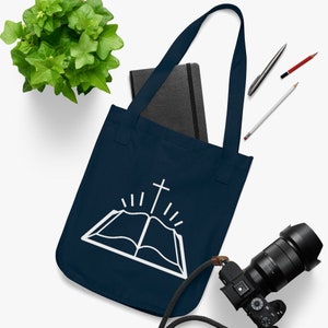 Bolsa de la Biblia de Lienzo Orgánico / Bolsa de la Biblia / Bolsa de la Carta Cristiana / Soporte de la Biblia / Bolsa de la Biblia para Mujeres