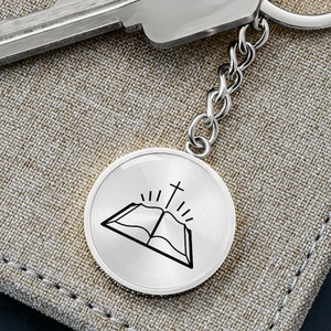 1 Chronicles 16:11 Christian Keychain | Bible Keychain | Cross Keychain | Bible Verse Keychain | Christian Key Ring