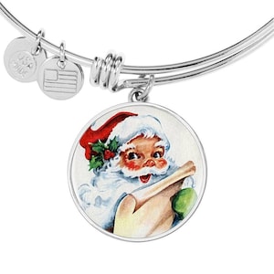 Classic Santa Bracelet | Christmas Bracelet | Christmas Charm Bracelet | Christmas Jewelry