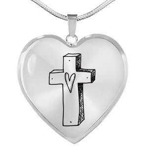 Trust in the Lord Heart Necklace | Christian Necklace | Christian Necklaces For Women | Cross Necklace