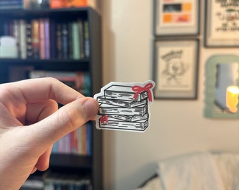 Books and bows Sticker