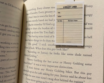 Library Card Magnetic Bookmark