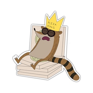 Pizza King Rigby Sticker