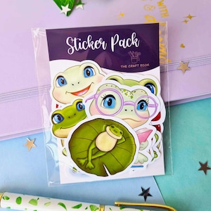 Froggy Sticker Pack - Kindle Stickers, Water Bottle, Laptop Stickers, Die Cut, Book Cart, Froggo, Frog Lovers Gift, Frog Fan, Stationery