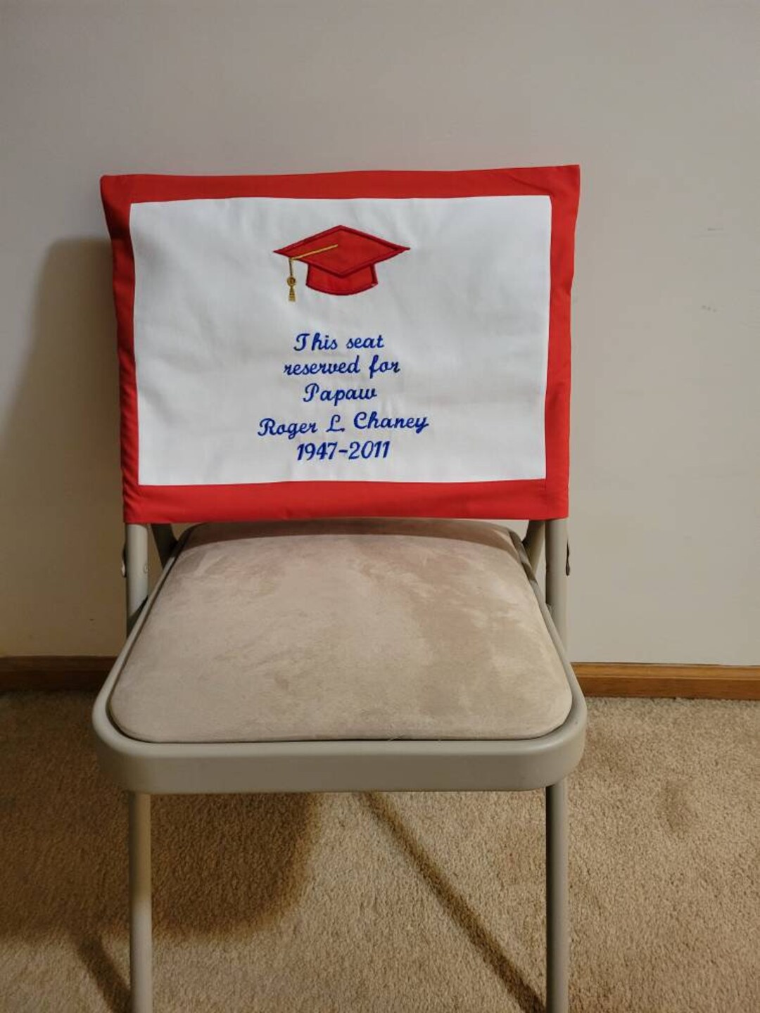 Chair Cover Custom Made Personalized With Your Name - Etsy