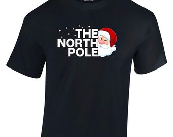 Camiseta navideña de Papá Noel del Polo Norte divertida de Navidad