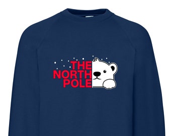 Navidad El oso polar del Polo Norte Regalo divertido del puente de Navidad