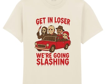 Camiseta estampada de terror de Halloween Get In Looser